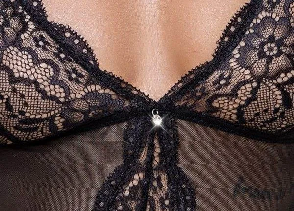 Cottelli LINGERIE Stringbody ouvert, Powernet & Spitze S Cottelli LINGERIE Stringbody ouvert, Powernet & Spitze S