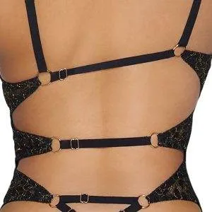 Abierta Fina Stringbody Gold - Elegant verführerisch Schwarz/Gold S Abierta Fina Stringbody Gold - Elegant verführerisch Schwarz/Gold S – Bild 8
