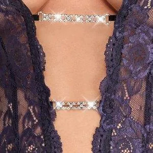 Cottelli LINGERIE - Ouvert-Body Strapsen, lila/schwarz Schwarz/Lila Größe M Cottelli LINGERIE - Ouvert-Body Strapsen, lila/schwarz Schwarz/Lila Größe M – Bild 6