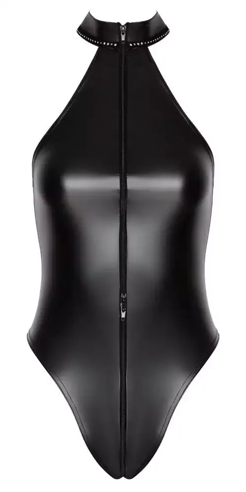 Noir Body Zip+Glitzer S - Exklusiver Powerwetlook Body schwarz Größe S Noir Body Zip+Glitzer S - Exklusiver Powerwetlook Body schwarz Größe S