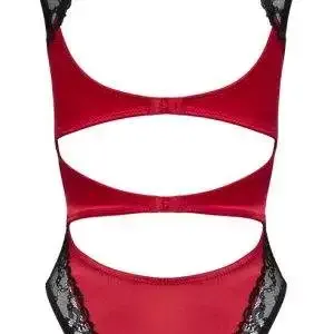 Cottelli LINGERIE Satin-Straps-Body, Rot/Schwarz, Größe S-XL Cottelli LINGERIE Satin-Straps-Body, Rot/Schwarz, Größe S-XL – Bild 8