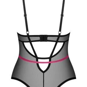 Obsessive Stringbody Novenes - Schwarz mit pinken Riemchen, Größe S/M Obsessive Stringbody Novenes - Schwarz mit pinken Riemchen, Größe S/M – Bild 5