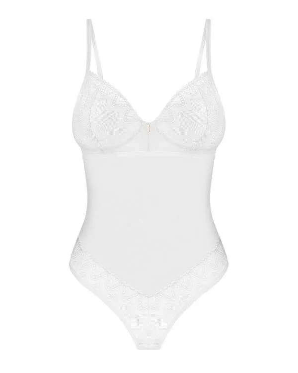 Obsessive Transparenter Body Alissium - Zeitloses Weiß, Größe S-XL Obsessive Transparenter Body Alissium - Zeitloses Weiß, Größe S-XL