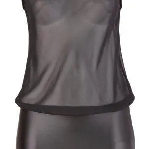 Cottelli CURVES - Minikleid transparent, schwarz 2XL Cottelli CURVES - Minikleid transparent, schwarz 2XL – Bild 6
