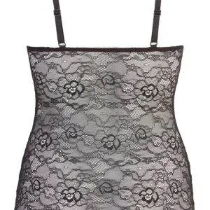 Cottelli LINGERIE - Spitzenkleid mit Wetlook-Streifen S Cottelli LINGERIE - Spitzenkleid mit Wetlook-Streifen S – Bild 6