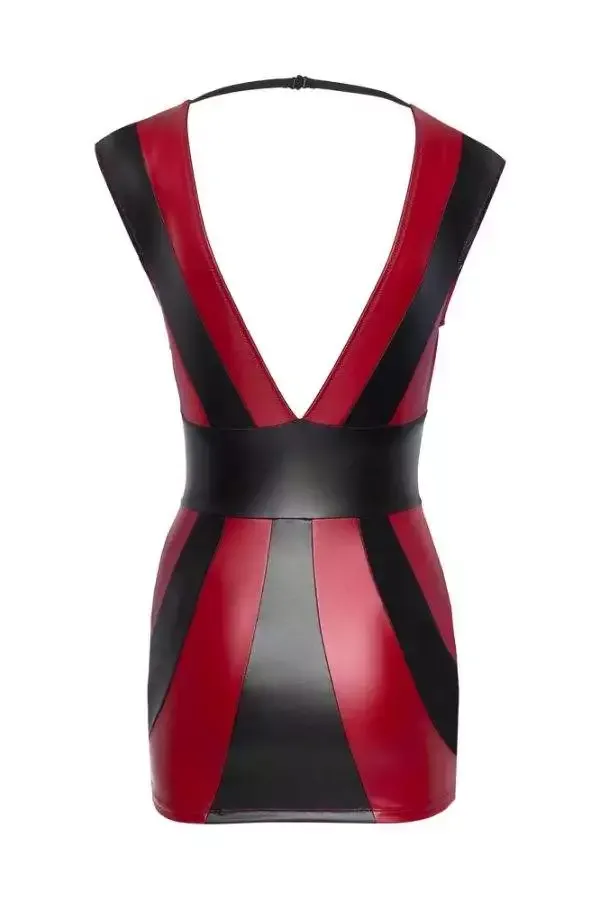 Cottelli PARTY - Streifen-Mattlook Kleid Rot/Schwarz S Cottelli PARTY - Streifen-Mattlook Kleid Rot/Schwarz S