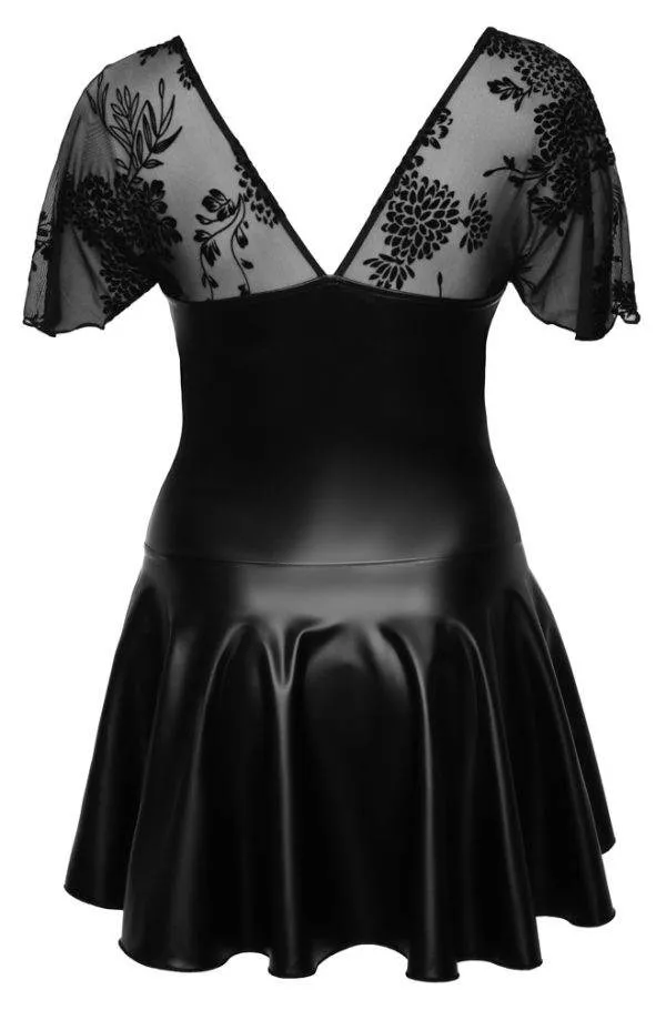 Noir Corsagen-Kleid, Powerwetlook, Reißverschluss 3XL Noir Corsagen-Kleid, Powerwetlook, Reißverschluss 3XL