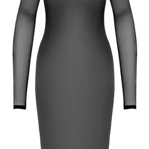 Cottelli PARTY Powernet-Kleid mit Ketten, knielang schwarz Größe L Cottelli PARTY Powernet-Kleid mit Ketten, knielang schwarz Größe S – Hollow B