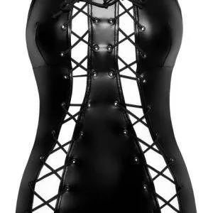 Noir Powerwetlook Kleid XL Noir Powerwetlook Kleid S – Hollow B