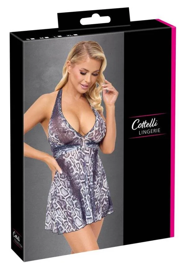 Cottelli LINGERIE - Snakeskin-Optik Kleid, Größe S, Farbe Beige – Verpackung Cottelli LINGERIE - Snakeskin-Optik Kleid, Größe S, Farbe Beige – Verpackung