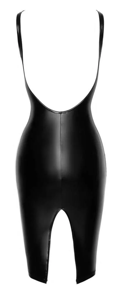 Noir Verführerisches Powerwetlook Kleid schwarz M Noir Corsagen-Kleid, Powerwetlook, taillenbetonend schwarz S – Hollow Rückseite