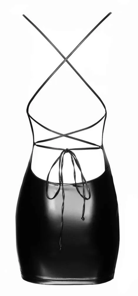 Noir Verführerisches Powerwetlook Kleid schwarz S Noir Verführerisches Powerwetlook Kleid schwarz S – Hollow Rückseite