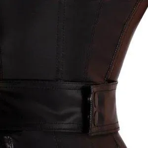 Noir Schwarzes Powerwetlook-Trägerkleid - Extra kurz, tailliert Noir Powerwetlook Trägerkleid