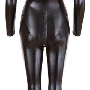 Cottelli PARTY - Glänzender Overall mit Reißverschluss bis über den Po S Cottelli PARTY - Glänzender Overall mit Reißverschluss bis über den Po XS – Hollow Rückseite