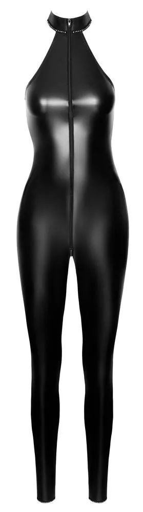 Noir Powerwetlook Overall mit Strasssteinen schwarz Größe L Noir Powerwetlook Overall mit Strasssteinen schwarz Größe S – Hollow B
