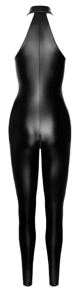 Noir Powerwetlook Overall mit Strasssteinen schwarz Größe L Noir Powerwetlook Overall mit Strasssteinen schwarz Größe S – Hollow Rückseite