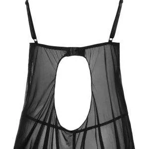 Cottelli LINGERIE - Romantisches Babydoll mit Schleifen-Cups S Cottelli LINGERIE - Romantisches Babydoll mit Schleifen-Cups S – Hollow Rückseite