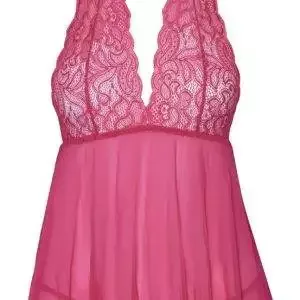 Cottelli LINGERIE - Sinnliches pinkfarbenes Babydoll pink Größe S/M Cottelli LINGERIE - Sinnliches pinkfarbenes Babydoll pink Größe S/M – Hollow B