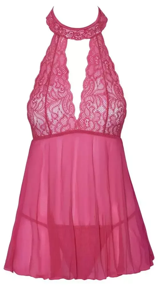Cottelli LINGERIE - Sinnliches pinkfarbenes Babydoll pink Größe S/M Cottelli LINGERIE - Sinnliches pinkfarbenes Babydoll pink Größe S/M – Hollow B