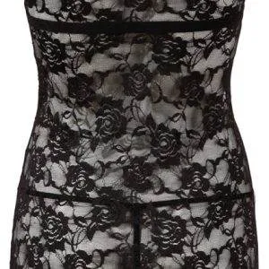 Cottelli LINGERIE - Verführerisches Negligé mit Blütenspitze M Cottelli LINGERIE - Verführerisches Negligé mit Blütenspitze S – Hollow Rückseite