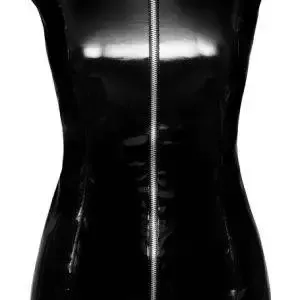 Black Level Lackkleid mit Zip - extra kurz und ärmellos L Black Level Lackkleid mit Zip - extra kurz und ärmellos S – Hollow B