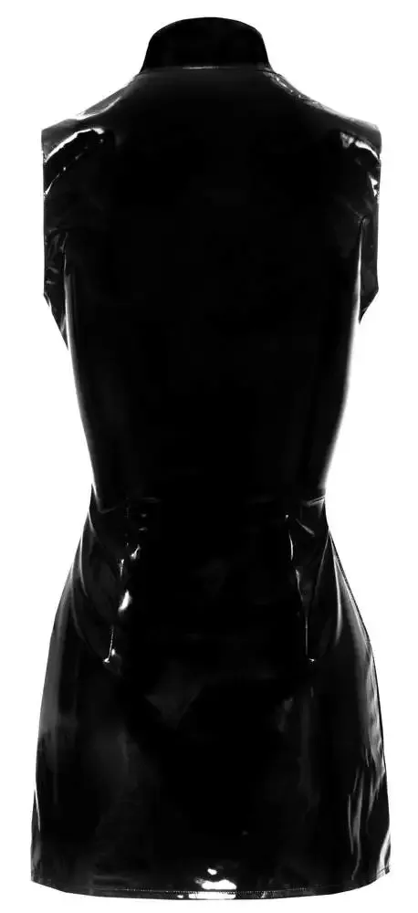 Black Level Lackkleid mit Zip - extra kurz und ärmellos L Black Level Lackkleid mit Zip - extra kurz und ärmellos S – Hollow Rückseite