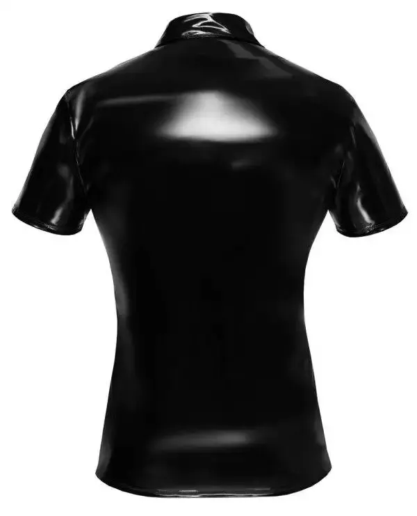 Black Level Lack-Poloshirt mit halbem Arm, Classic-Style, elastisch XL Black Level Lack-Poloshirt mit halbem Arm, Classic-Style, elastisch S – Hollow Rückseite