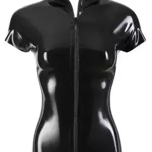 Late X Latex-Shirt Zip, schwarz XS Late X Latex-Shirt Zip, schwarz XS – Hollow B