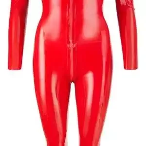 Late X Latex Catsuit - Sexy Einteiler mit Stehkragen und Reißverschluss 2XL Late X Latex Catsuit - Sexy Einteiler mit Stehkragen und Reißverschluss XS – Hollow B