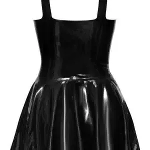 LateX Minikleid - Schlicht-schönes Rubber-Fashionista Kleid M LateX Minikleid - Schlicht-schönes Rubber-Fashionista Kleid S – Hollow Rückseite