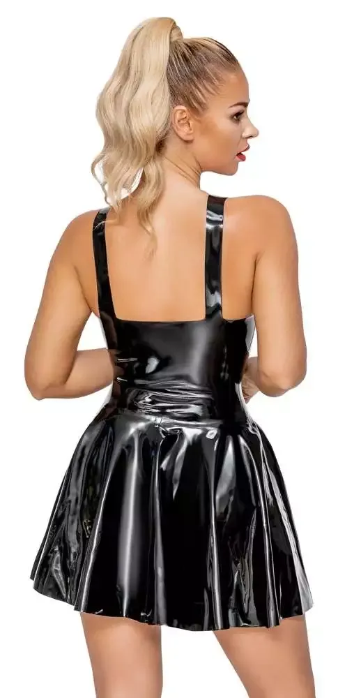 LateX Minikleid - Schlicht-schönes Rubber-Fashionista Kleid M LateX Minikleid - Schlicht-schönes Rubber-Fashionista Kleid S – Rückseite