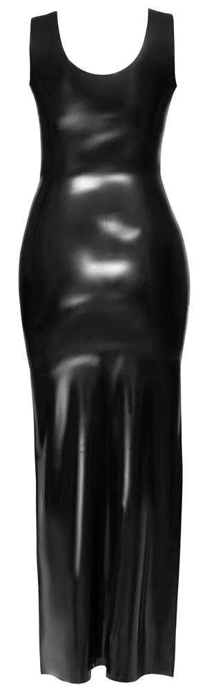 LateX Abendrobe Maxi-Länge - Tailliertes Kleid aus 0,35mm starkem Latex M LateX Abendrobe Maxi-Länge - Tailliertes Kleid aus 0,35mm starkem Latex S – Hollow Rückseite