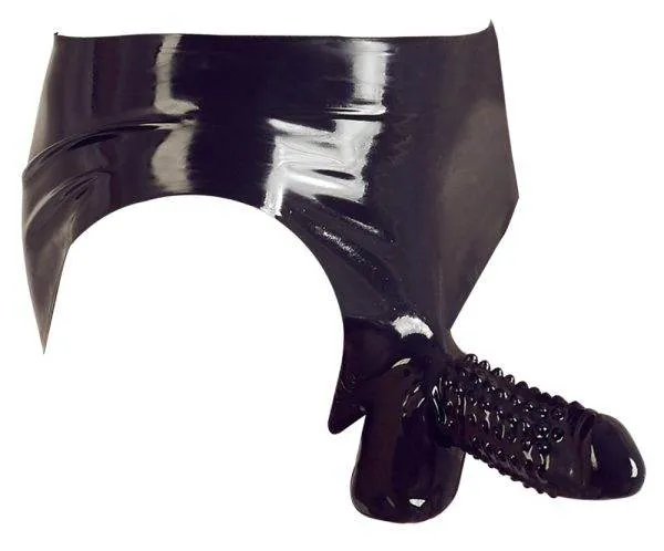 Late X Latex Slip mit genoppter Penishülle L Late X Latex Slip mit genoppter Penishülle S – Hollow C