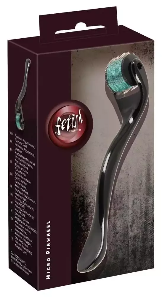 Fetish Collection Nervenrad Micro Pinwheel- Schwarz, handlich, 13,4 cm – Verpackung