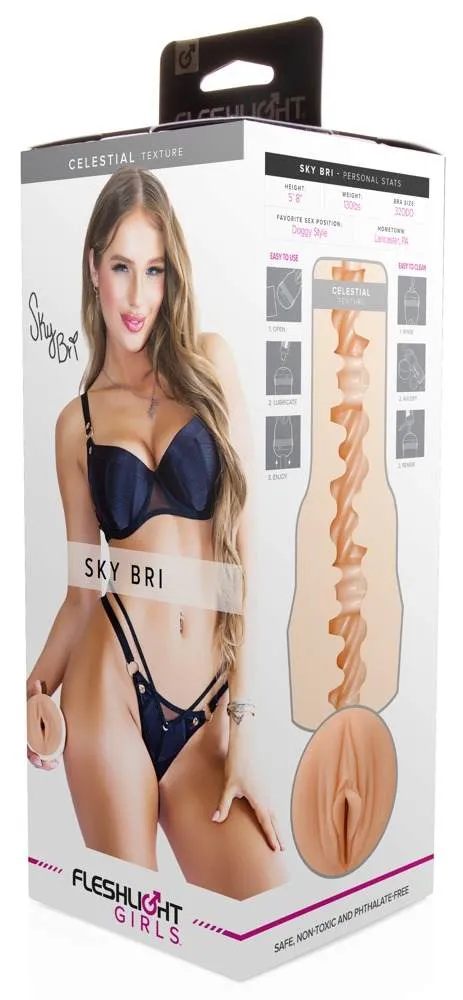 Fleshlight Masturbator Sky Bri Celestial - Erste Sahne-Vergnügen – Verpackung Fleshlight Masturbator Sky Bri Celestial - Erste Sahne-Vergnügen – Verpackung