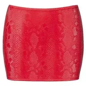 Cottelli PARTY Roter Schlangenhaut-Optik Minirock Cottelli PARTY Roter Schlangenhaut-Optik Minirock – Hollow B