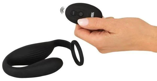 Black Velvets Cock Ring mit RC Butt Plug - Prostata Vibrator & Penisring, 13 cm - Schwarz Black Velvets Cock Ring mit RC Butt Plug - Prostata Vibrator & Penisring, 13 cm - Schwarz – D