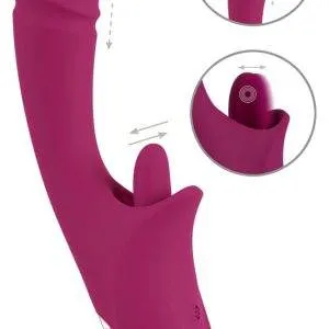 Javida Licking & Thrusting Vibrator - Silikon, USB-wiederaufladbar, 3 Motors, 10 Stufen, flexibel, Orgasmus-Spaß – A