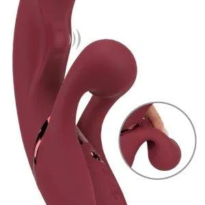 Javida 2 Function Rabbit Vibrator - Orgasmus-Power - G-Zone Stimulation - Klopf-Funktion - Silikon - USB-aufladbar – A