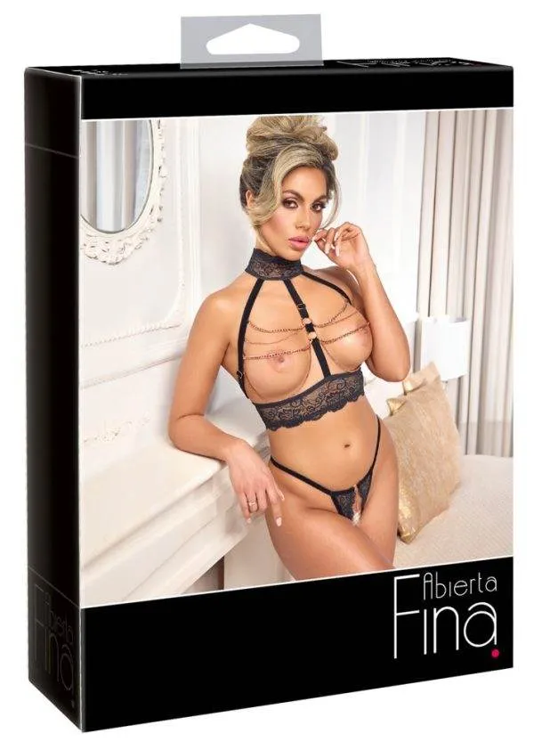 Abierta Fina Erotische Versuchung Schwarz Roségold Ouvert Set – Verpackung Abierta Fina Erotische Versuchung Schwarz Roségold Ouvert Set – Verpackung