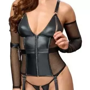 Cottelli BONDAGE Dessous-Set Mattlook mit Armfesseln, Armstulpen – Silberfarben Cottelli BONDAGE Dessous-Set Mattlook mit Armfesseln, Armstulpen – Silberfarben – C