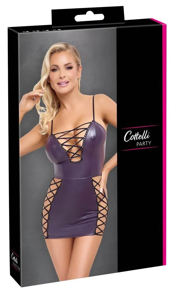 Cottelli PARTY Mattlook Minikleid in Dunkellila – Verpackung Cottelli PARTY Mattlook Minikleid in Dunkellila – Verpackung