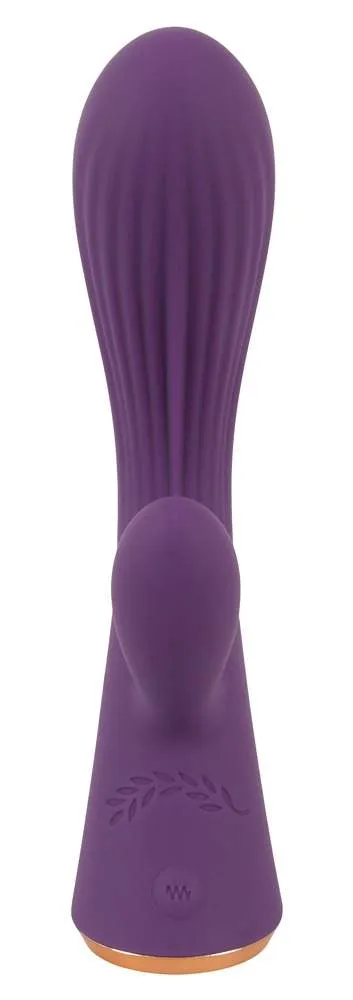 You2Toys Double Layer Silicone Rabbit Vibrator - Super Soft, doppelt intensiv, eleganter, handlicher, mit flexibler Clitoris-Stimulator und G-Zone Stimulation in Vagina, 3 Intensitäten, 5 Vibrationsmodi, wiederaufladbar, USB-Ladekabel, 17,9 cm Gesamtlänge, waschbar in Silikon, PU, ABS, 165 g. – B