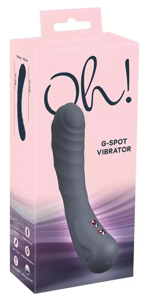 You2Toys Oh! G-Spot Vibrator - Handlicher Rillenvibrator, Wasserdicht, 10 Vibrationsmodi - Pink – Verpackung