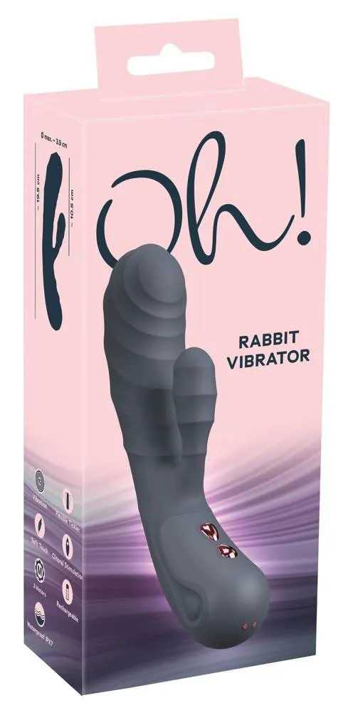 You2Toys Oh! Rabbit Vibrator - Rillen-Design, 2 Motoren, 20 Vibrationsmodi – Verpackung