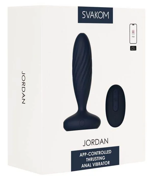 SVAKOM Jordan App-controlled Thrusting Anal Vibrator - Regenbogen – Verpackung
