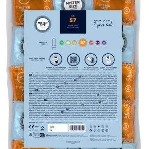Mister Size Transparente Kondome 57 mm - Vegan & Gleitcreme - Hauchdünn - Für MEHR Gefühl – B