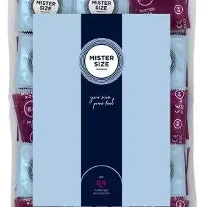Mister Size Transparente Kondome 64 mm Vegan - Hauchdünn & Gleitcreme - 12er Pack – A