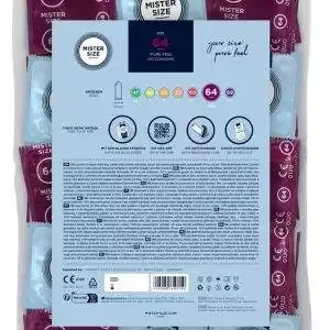 Mister Size Transparente Kondome 64 mm Vegan - Hauchdünn & Gleitcreme - 12er Pack – B