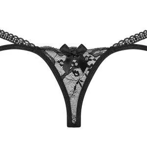 Obsessive String Blomentis - Schwarze Verführung Obsessive | Größe: S/M | Schwarzer Spitzen-String